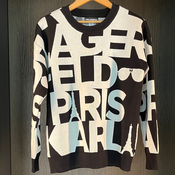 Karl Lagerfeld Paris Sweater. Crew Neck, Colour Block, Knit Pullover Crew Neck. - Picture 5 of 14